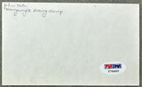 TATE, JOHN SIGNED INDEX CARD (PSA/DNA)