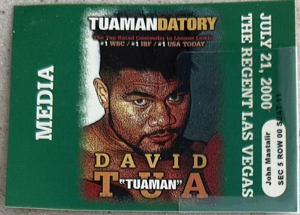 TUA, DAVID-ROBERT DANIELS PRESS CREDENTIAL (2000)