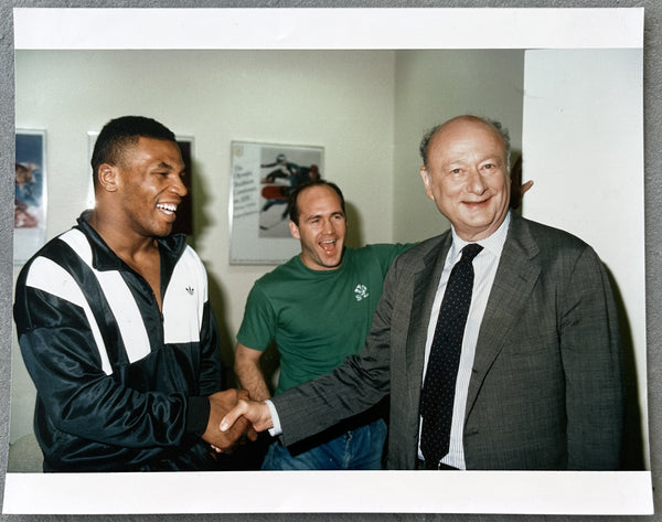 TYSON, MIKE & KEVIN ROONEY & MAYOR ED KOCH ORIGINAL TYPE 1 PHOTOGRAPH (CIRCA 1986)