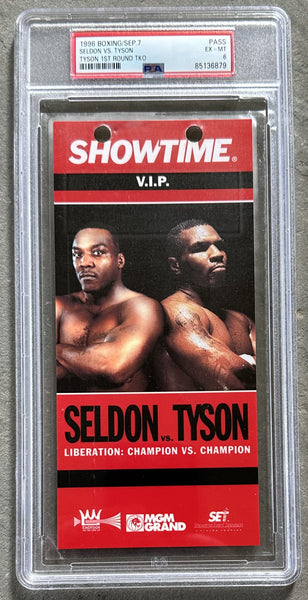 TYSON, MIKE-BRUCE SELDON SHOWTIME VIP CREDENTIAL (1996-PSA/DNA EX-MT 6)