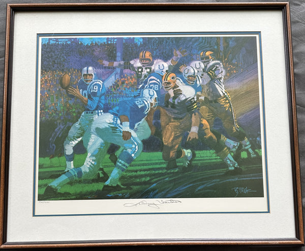 UNITAS, JOHNNY SIGNED SPORTS ILLUSTRATED LIVING LEGENDS LIMITED EDITION PRINT (1974)