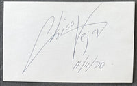 VEJAR, CHICO SIGNED INDEX CARD