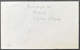 VEJAR, CHICO SIGNED INDEX CARD