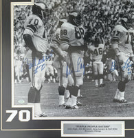 MINNESOTA VIKINGS SIGNED "PURPLE PEOPLE EATERS" LARGE FORMAT PHOTOGRAPH (ELLER, PAGE, LARSEN, MARSHALL-PSA/DNA)