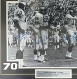 MINNESOTA VIKINGS SIGNED "PURPLE PEOPLE EATERS" LARGE FORMAT PHOTOGRAPH (ELLER, PAGE, LARSEN, MARSHALL-PSA/DNA)