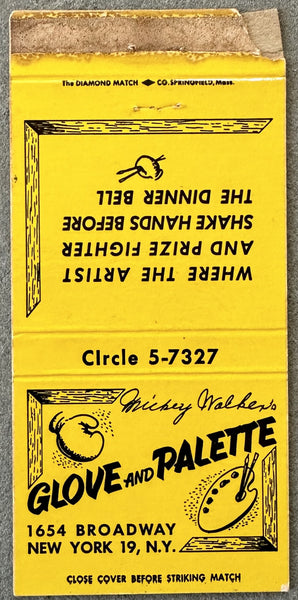 WALKER, MICKEY RESTAURANT MATCHBOOK