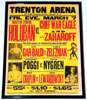 CHIEF WAR EAGLE & ANDREW ZAHAROFF VS MAGYAR FERENC HOLUBAN ON SITE POSTER (1930)