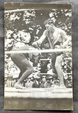 WILLARD, JESS REAL PHOTO POSTCARD (1915-TRAINING FOR JACK JOHNSON)