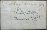 WOLGAST, AD REAL PHOTO POSTCARD (1916-AFTER BURNS FIGHT)