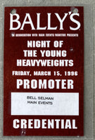 NIGHT OF YOUNG HEAVYWEIGHTS CREDENTIAL (1996-TUA, GOLOTA, GRANT, BRIGGS)