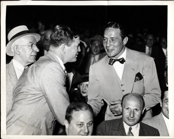 BRADDOCK, JIMMY-MAX BAER WIRE PHOTO (1935) – JO Sports Inc.