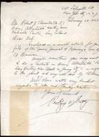 O'GATTY, PACKEY HAND WRITTEN LETTER