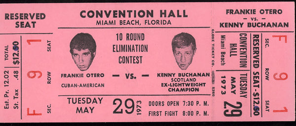 BUCHANAN, KEN-FRANKIE OTERO FULL TICKET (1973) – JO Sports Inc.