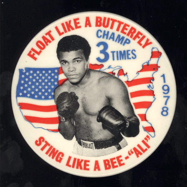 ALI, MUHAMMAD 3 TIME CHAMP VINTAGE PIN (1978) – JO Sports Inc.