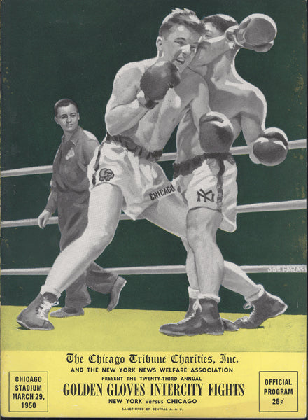 1950 GOLDEN GLOVES INTERCITY OFFICIAL PROGRAM (1950-HAROLD JOHNSON, RA ...