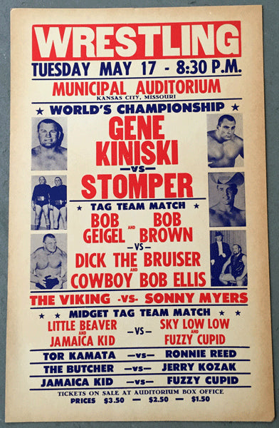 KINISKI, GENE-MONGOLIAN STOMPER ON SITE POSTER (1966) – JO Sports Inc.