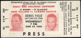 FULLMER, GENE-CARMEN BASILIO II FULL TICKET (1960-PSA/DNA VG 3)