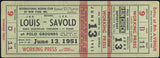 LOUIS, JOE-LEE SAVOLD FULL TICKET (1951-PSA/DNA VG 3)