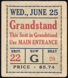 ROSENBLOOM, MAXIE-JIMMY SLATTERY TICKET STUB (1930)