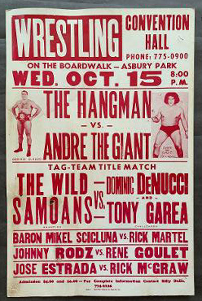 ANDRE THE GIANT-THE HANGMAN ON SITE POSTER (1980) – JO Sports Inc.