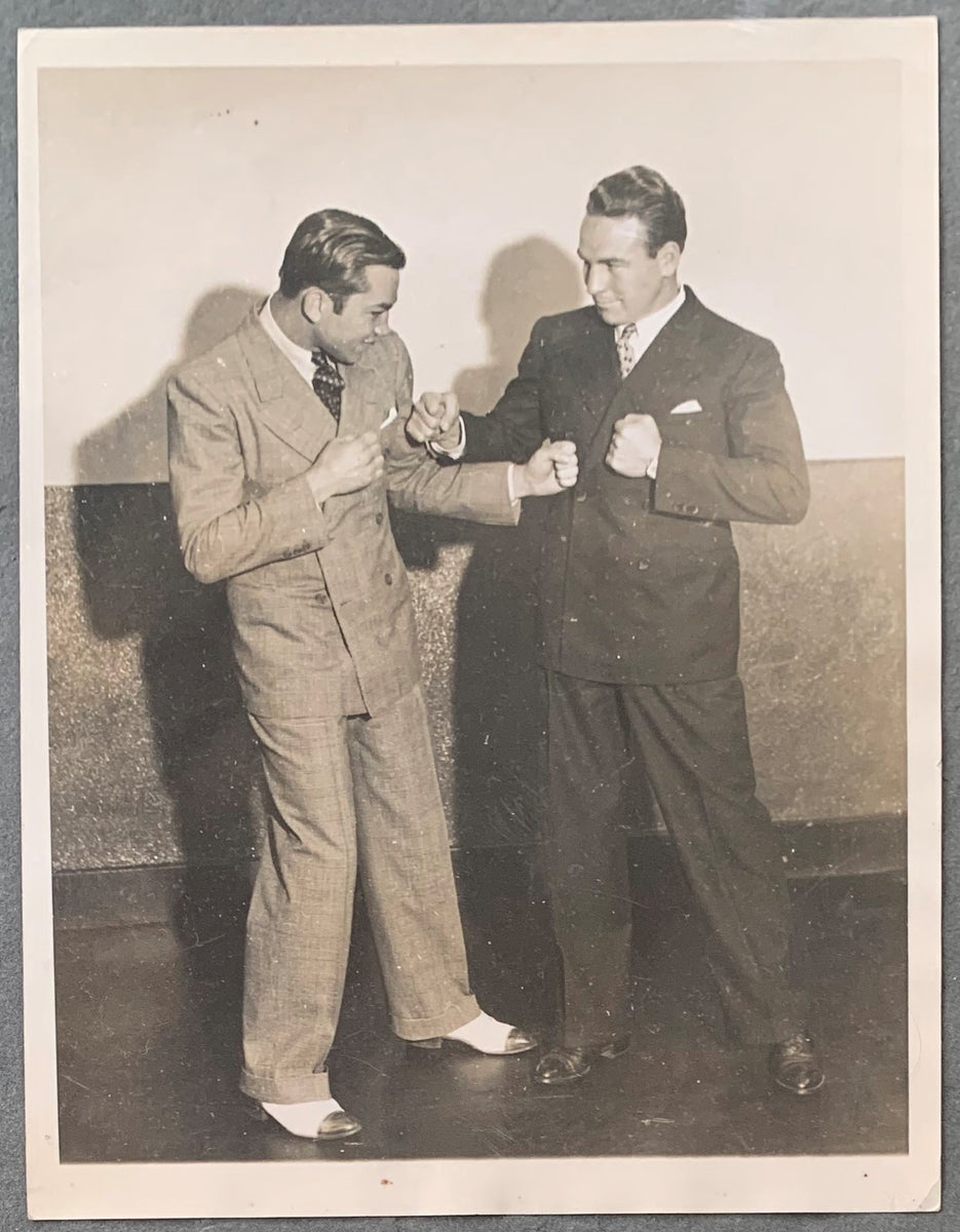 Ross Barney Jimmy Mclarnin Original Wire Photo 1934 Jo Sports Inc