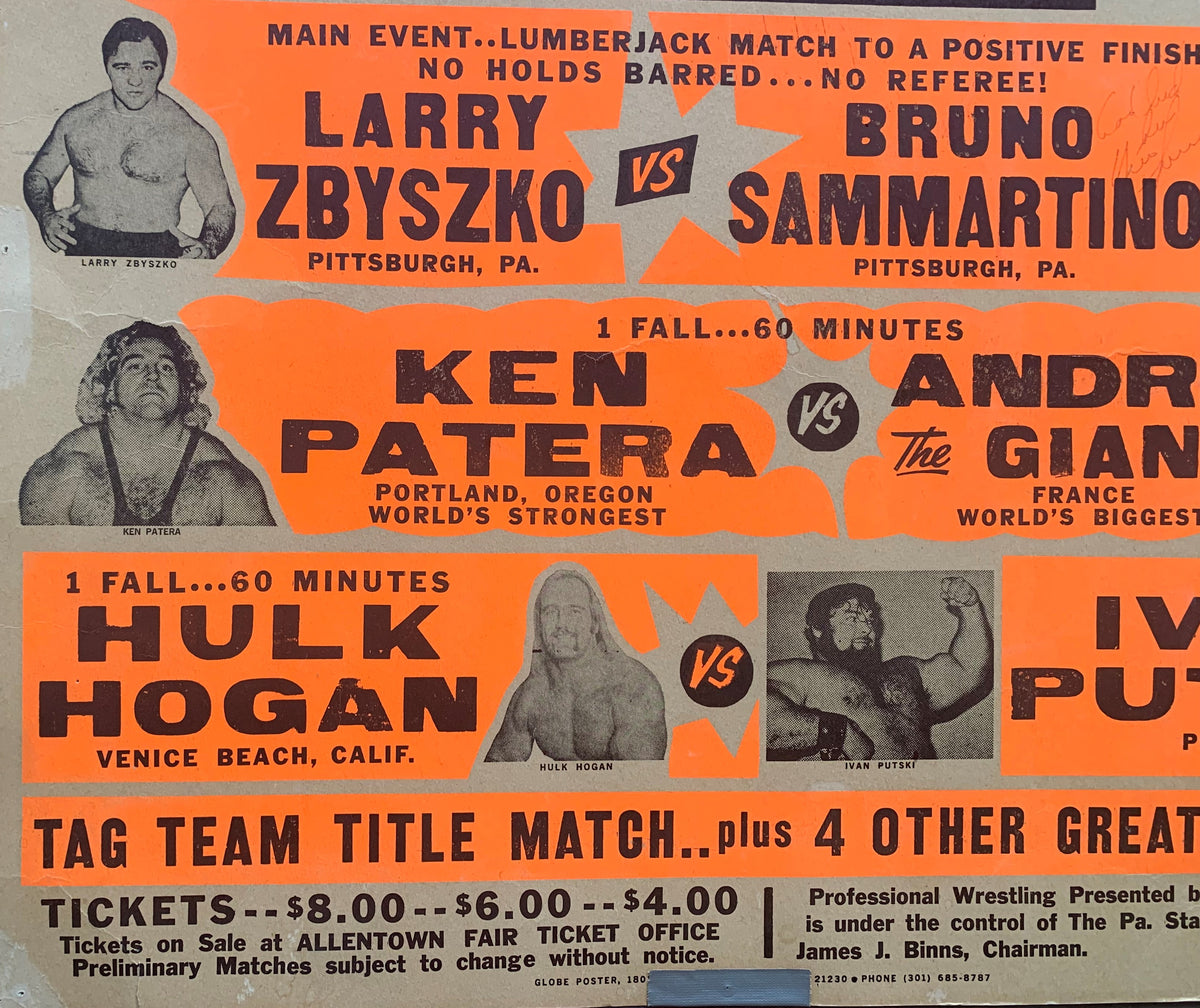 SAMMARTINO, BRUNO-LARRY ZBYSZKO & ANDRE THE GIANT-KEN PATERA & HULK HO ...