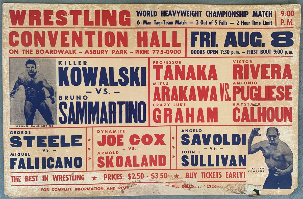 SAMMARTINO, BRUNO-KILLER KOWALSKI ON SITE POSTER (1969) – JO Sports Inc.